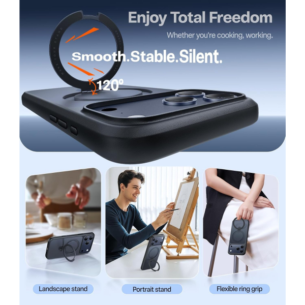 TORRAS Apple iPhone 17 Pro Ostand Klf-Black