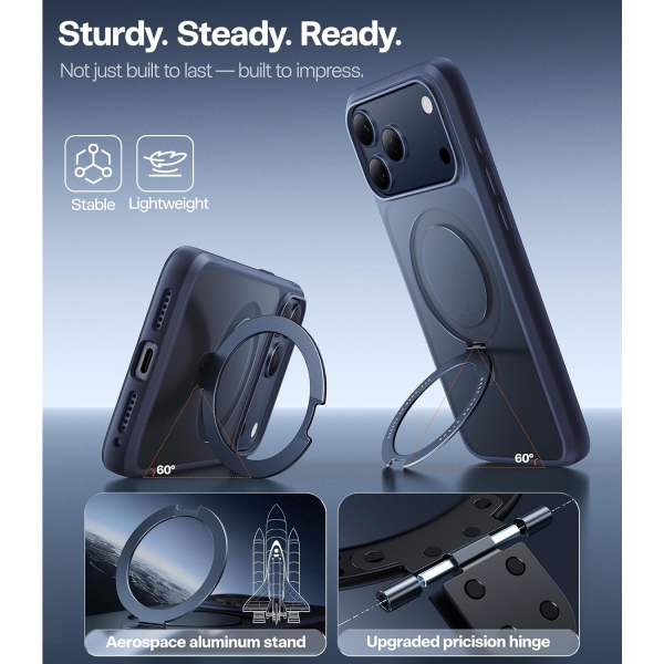 TORRAS Apple iPhone 17 Pro Ostand Klf-Blue