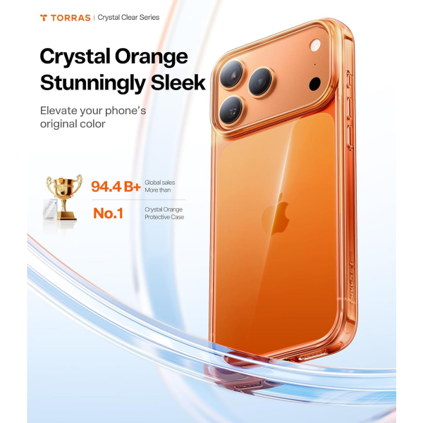 TORRAS Apple iPhone 17 Pro Max �effaf K�l�f-Clear Orange
