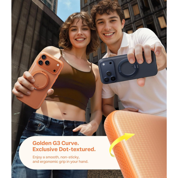 TORRAS Apple iPhone 17 Pro Ostand Fitness Klf-Cosmic Orange