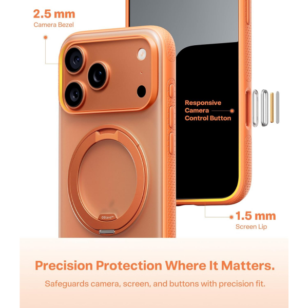 TORRAS Apple iPhone 17 Pro Ostand Fitness Klf-Cosmic Orange