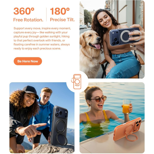 TORRAS Apple iPhone 17 Pro Ostand Fitness Klf-Cosmic Orange