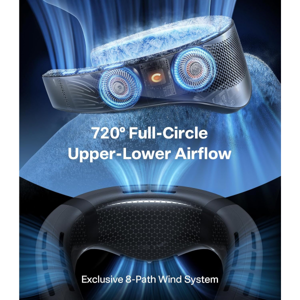 TORRAS COOLiFY Siber Yapay Zeka Boyun Tipi Klima-Black