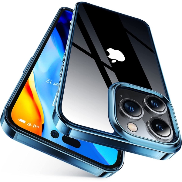 TORRAS Diamond Clear Serisi iPhone 14 Pro Max Klf-Blue