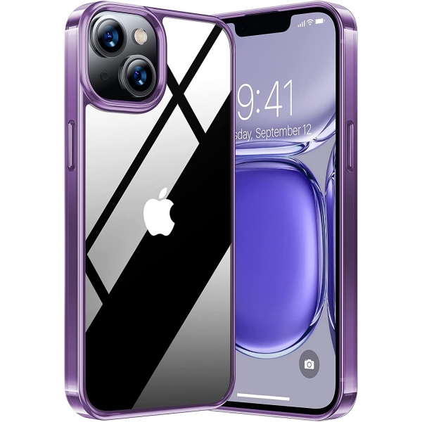 TORRAS Diamond Clear Serisi iPhone 14 Klf-Purple