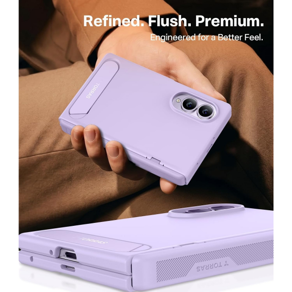 TORRAS Galaxy Z Fold 8 Manyetik Standl� K�l�f-Lavender