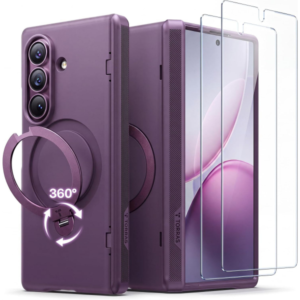 TORRAS Galaxy Z Fold 8 Ultra MagSafe Standl� K�l�f-Purple
