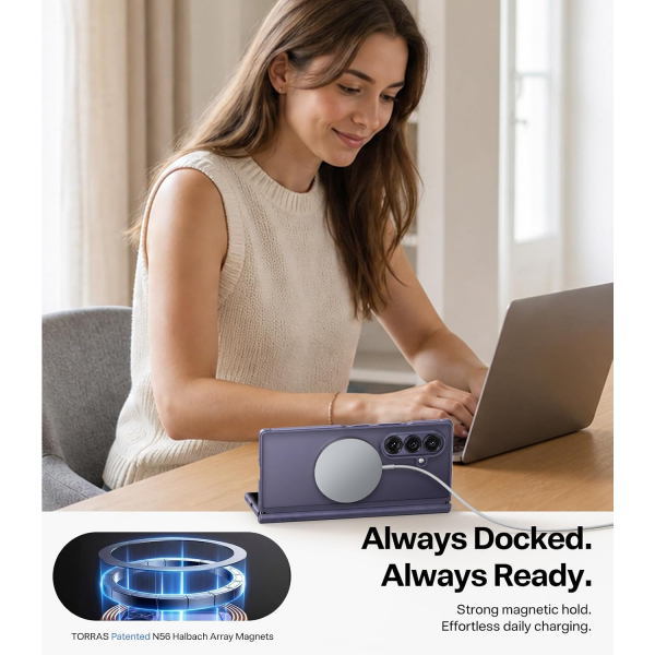 TORRAS Galaxy Z Fold 8 Ultra MagSafe Uyumlu K�l�f-Violet Purple