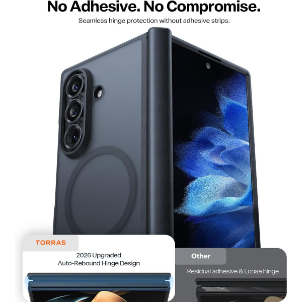 TORRAS Galaxy Z Fold 8 Ultra MagSafe Uyumlu K�l�f-Black