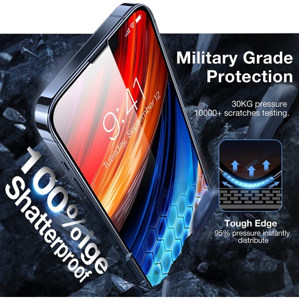 TORRAS GlassGo Serisi iPhone 14 Ekran Koruyucu (2 Paket)