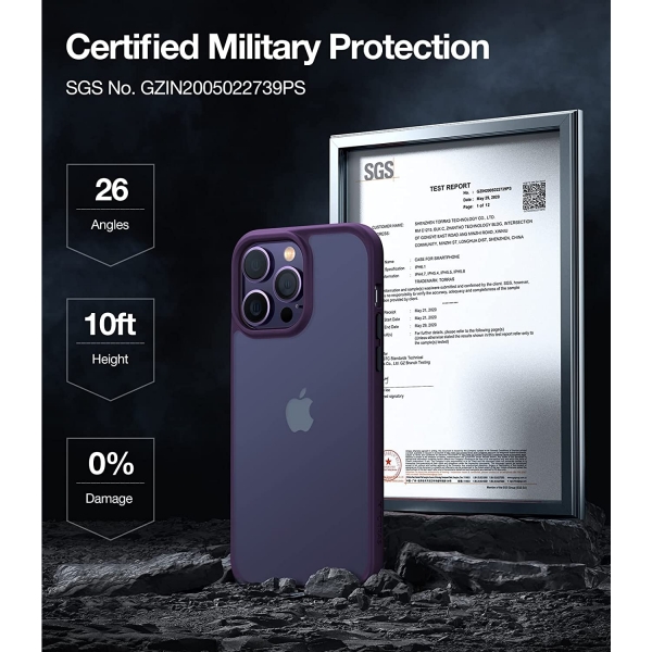 TORRAS Guardian Serisi iPhone 14 Pro Klf (MIL-STD-810G)-Purple