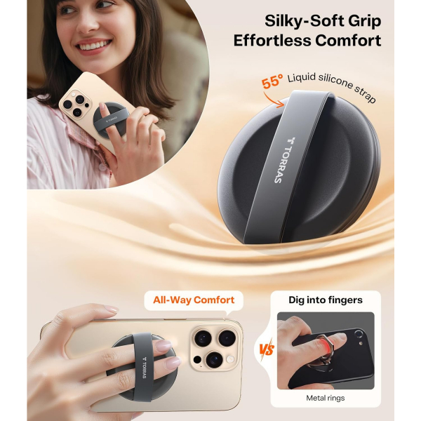 TORRAS Manyetik Halka Telefon Tutucu-Black