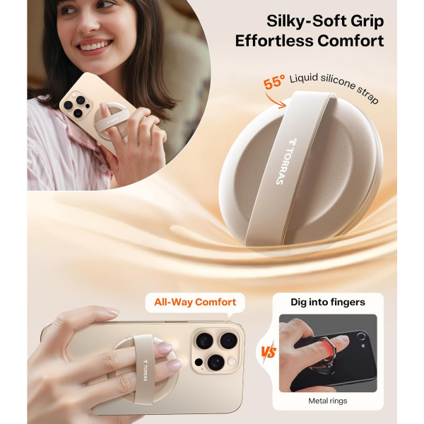 TORRAS Manyetik Halka Telefon Tutucu-Rosegold