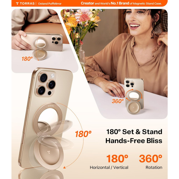 TORRAS Manyetik Halka Telefon Tutucu-Rosegold