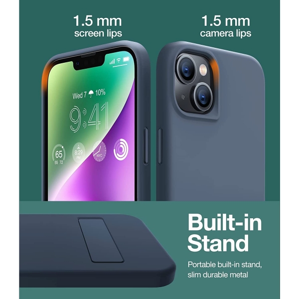 TORRAS iPhone 14 Plus Kickstand Silikon Klf (MIL-STD-810G)-Purple
