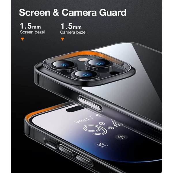 TORRAS MoonClimber Serisi iPhone 14 Pro Kickstand Klf (MIL-STD-810G)-Clear