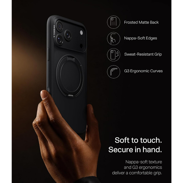 TORRAS O1S iPhone 18 Pro Standl� K�l�f-Black