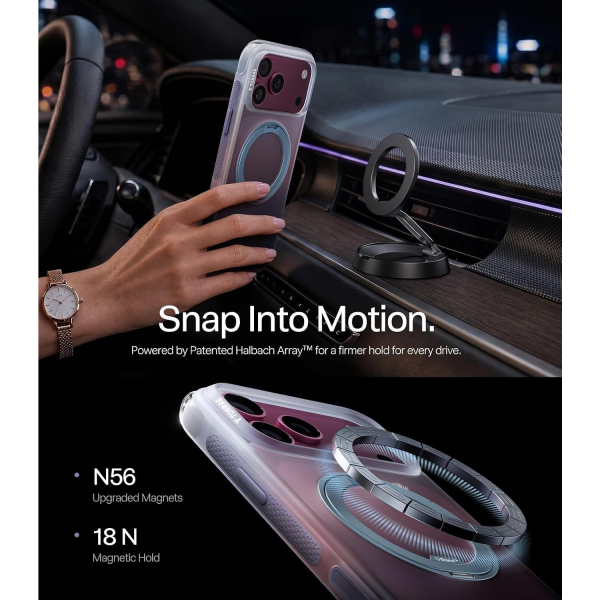 TORRAS O3 AIR Gradient iPhone 18 Pro Standl� K�l�f-Burgundy Purple Haze