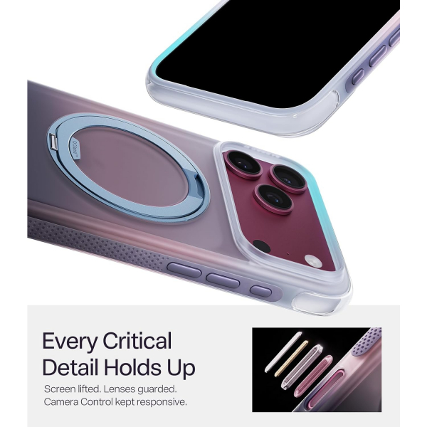 TORRAS O3 AIR Gradient iPhone 18 Pro Standl� K�l�f-Burgundy Purple Haze