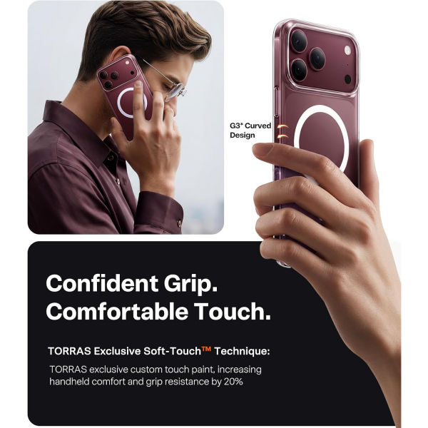 TORRAS OriginFit iPhone 18 Pro Manyetik �nce K�l�f-Clear