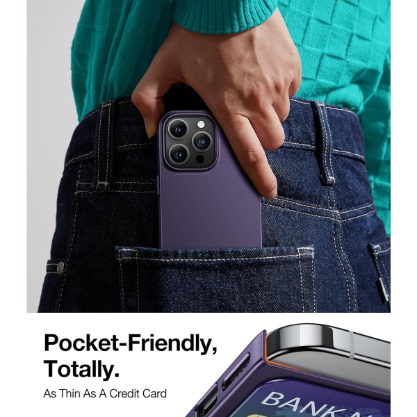 TORRAS OriginFit Serisi iPhone 15 Pro Slim Fit Klf-Purple