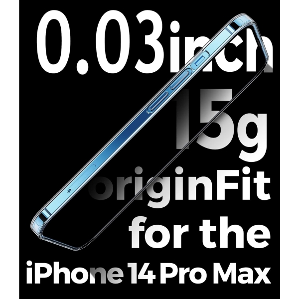 TORRAS OriginFit Serisi iPhone 14 Pro Max Slim Fit Klf-ICE Clear