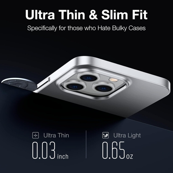 TORRAS OriginFit Serisi iPhone 14 Pro Max Slim Fit Klf-Snow Silver