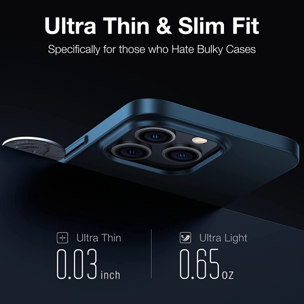 TORRAS OriginFit Serisi iPhone 14 Pro Slim Fit Klf-Navy Blue