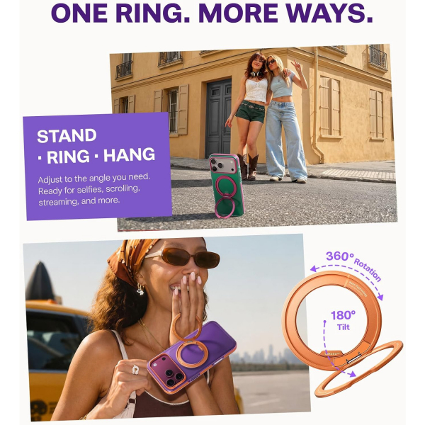 TORRAS Ostand Hue iPhone 18 Pro Max Koruyucu K�l�f-Lavender Purple