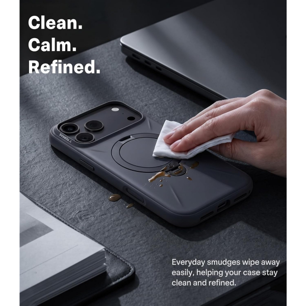 TORRAS Q3 Silicone iPhone 18 Pro Standl� Silikon K�l�f-Black