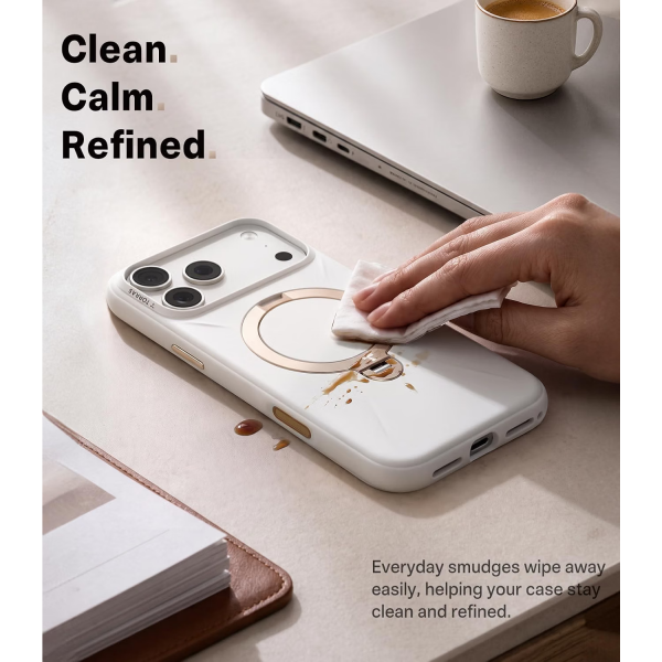 TORRAS Q3 Silicone iPhone 18 Pro Standl� Silikon K�l�f-White