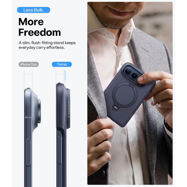 TORRAS Q3 Spin iPhone Duo Manyetik Standl� K�l�f