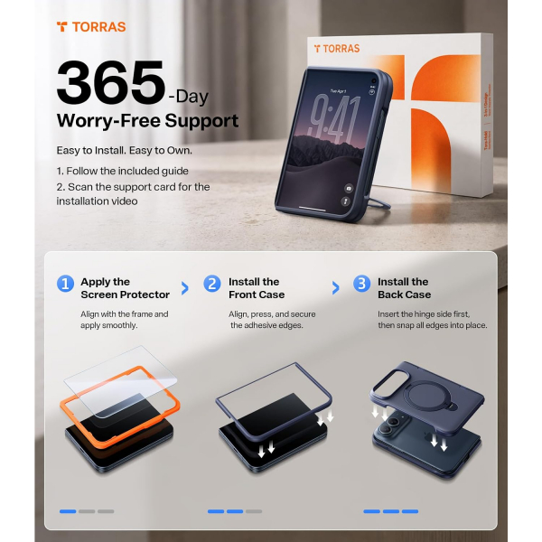 TORRAS Q3 Spin iPhone Duo Manyetik Standl� K�l�f