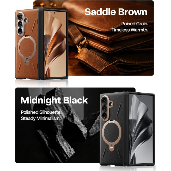 TORRAS Q3 VegSkin Samsung Galaxy Z Fold 8 Ultra K�l�f-Midnight Black