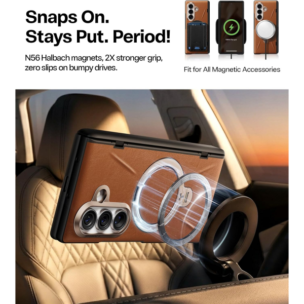 TORRAS Q3 VegSkin Samsung Galaxy Z Fold 8 Ultra K�l�f-Saddle Brown