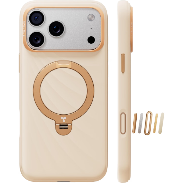 TORRAS Q3 Wind iPhone 18 Pro Standl� Silikon K�l�f-Cream Glow