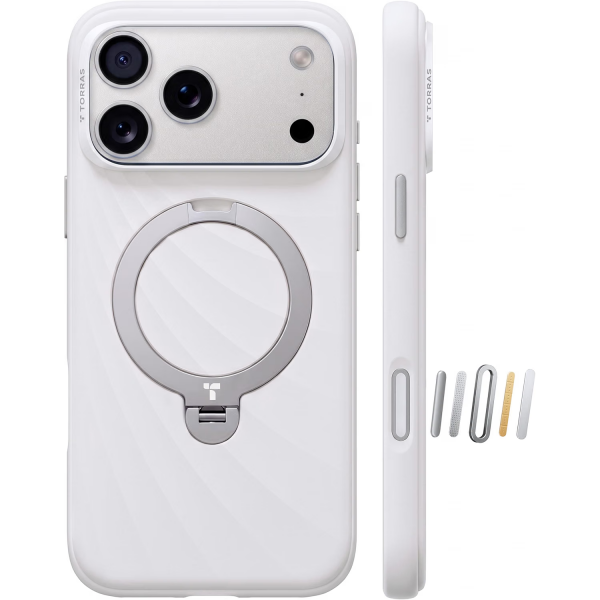 TORRAS Q3 Wind iPhone 18 Pro Standl� Silikon K�l�f-Ivroy White