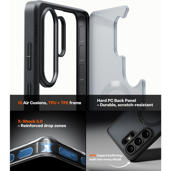 TORRAS Samsung Galaxy S26 Q3 Spin Ultra K�l�f-Black