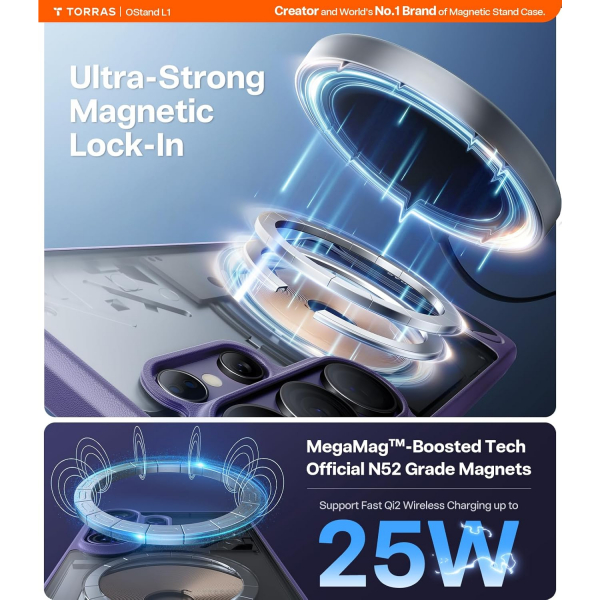 TORRAS Samsung Galaxy S26 Ultra Manyetik K�l�f-Purple
