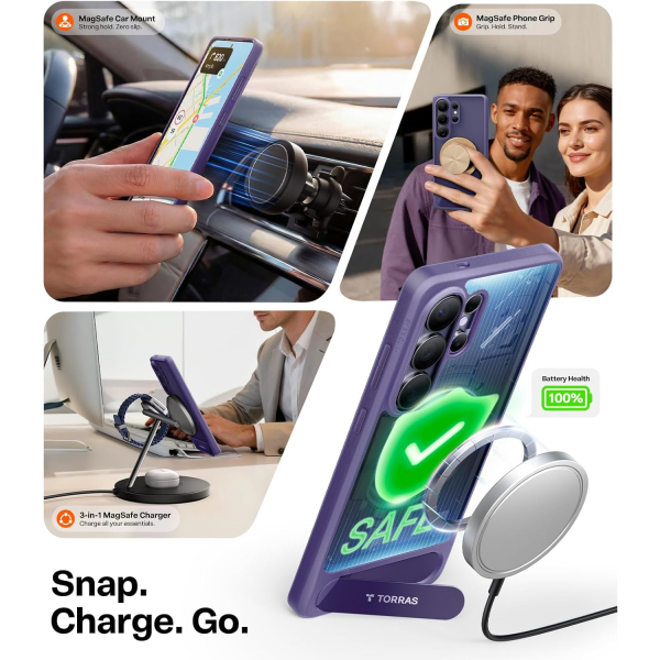 TORRAS Samsung Galaxy S26 Ultra Manyetik K�l�f-Purple