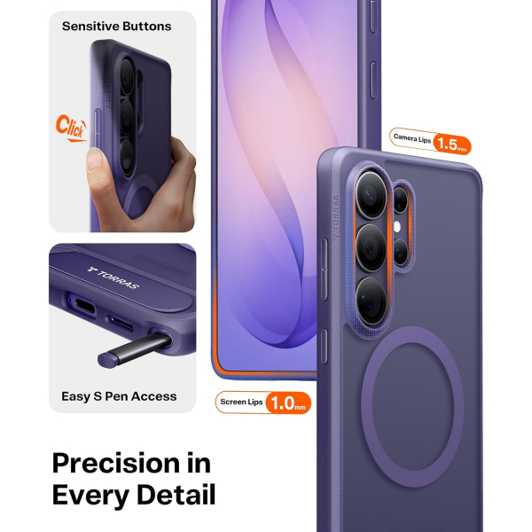 TORRAS Samsung Galaxy S26 Ultra Manyetik K�l�f-Purple