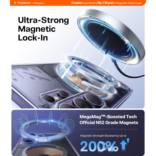 TORRAS Samsung Galaxy S26 Ultra Manyetik K�l�f-Clear