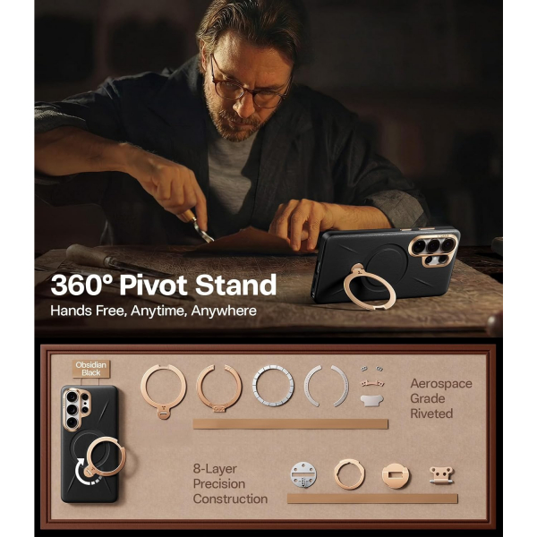 TORRAS Samsung Galaxy S26 Ultra Ostand Q3 VegSkin K�l�f-Black