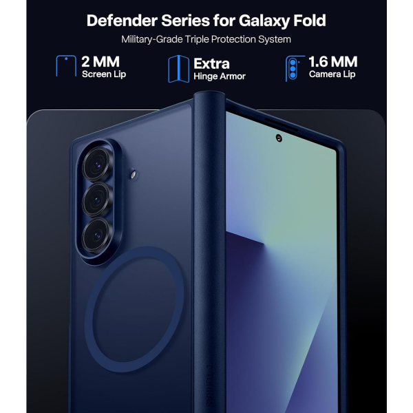 TORRAS Samsung Galaxy Z Fold 7 Manyetik Klf -Blue