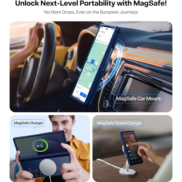 TORRAS Samsung Galaxy Z Fold 7 Manyetik Klf -Blue