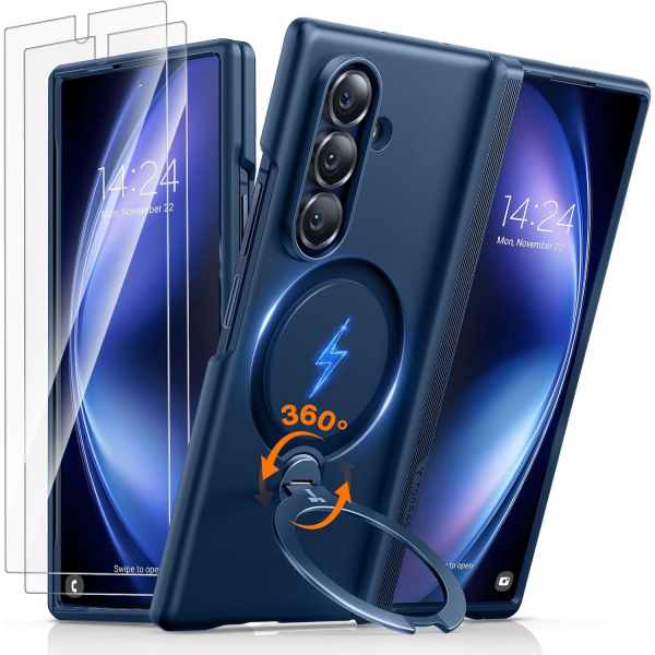 TORRAS Samsung Galaxy Z Fold 7 Standl� K�l�f -Blue