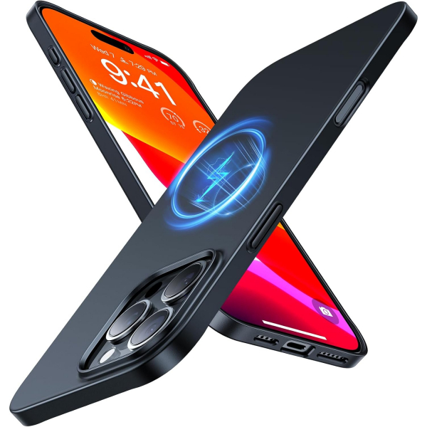 TORRAS Apple iPhone 16 Pro Max Manyetik Slim Klf -Black Titanium 