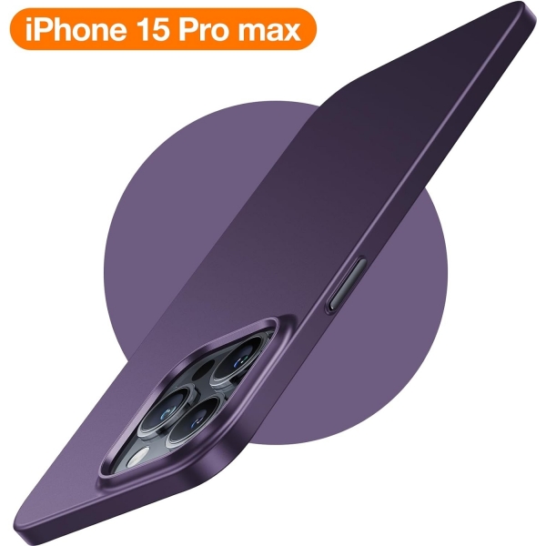 TORRAS Ultra nce Apple iPhone 15 Pro Max Manyetik Klf -Purple