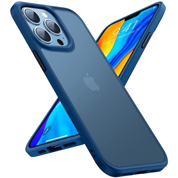 TORRAS iPhone 13 Pro Max Darbeye Dayankl Klf-Blue