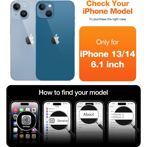 TORRAS iPhone 14 Manyetik Standl� K�l�f-Black